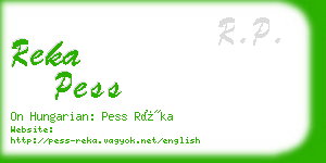 reka pess business card